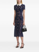 Self-Portrait Embroidered-lace dress