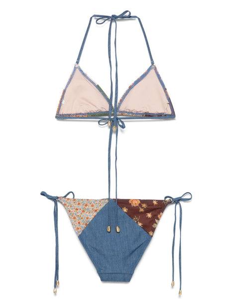 Zimmermann Patchwork Print Bikini Set