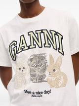 GANNI T-shirts and Polos White