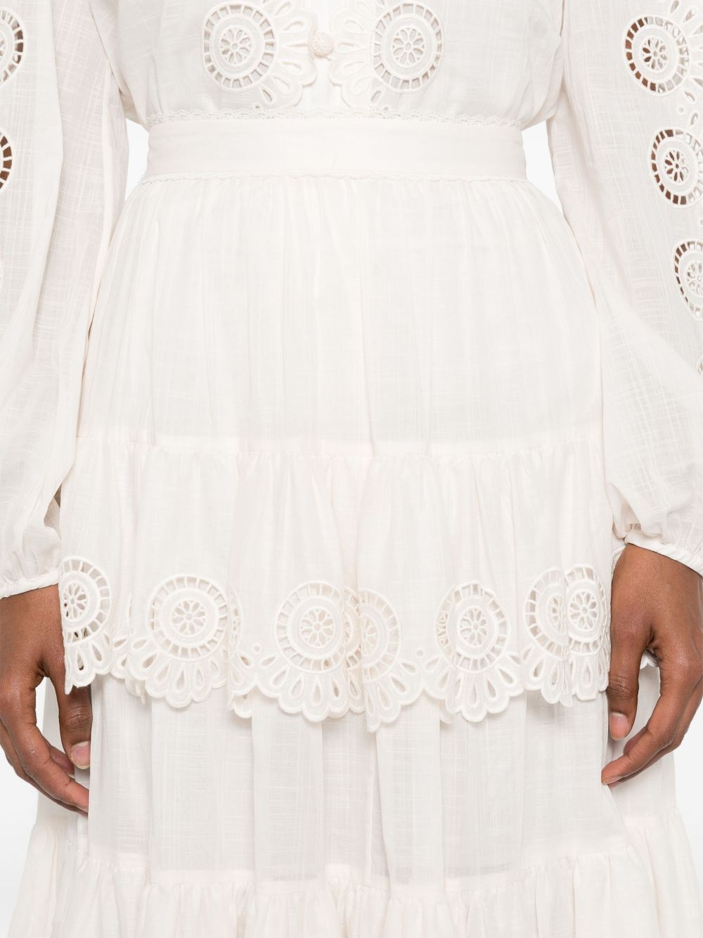 Zimmermann Lucky embroidered skirt