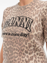 GANNI T-shirts and Polos Brown