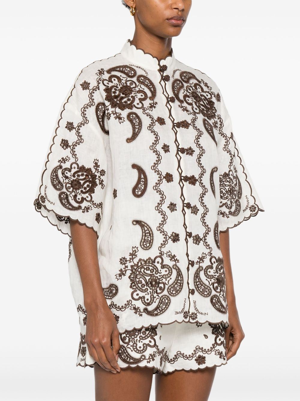 Zimmermann Ascension Embroidered Shirt