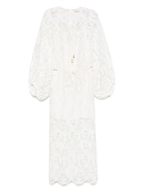 Zimmermann Coco lace midi dress - ivory