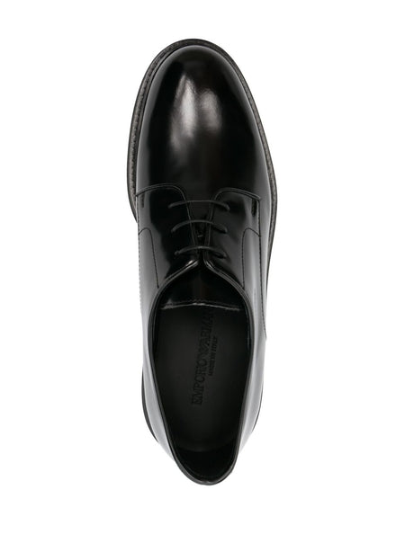 EMPORIO ARMANI EXCLUSIVE Derby shoes in buffed leather