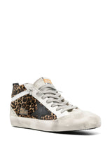 Golden Goose Mid Star Leo ponyskin shoe with star and comma