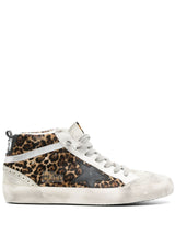 Golden Goose Mid Star Leo ponyskin shoe with star and comma
