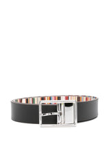 Paul Smith Leather Reversible 'Signature Stripe' Cut-To-Fit Belt