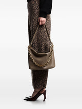 Emporio Armani Medium leather hobo bag with chain