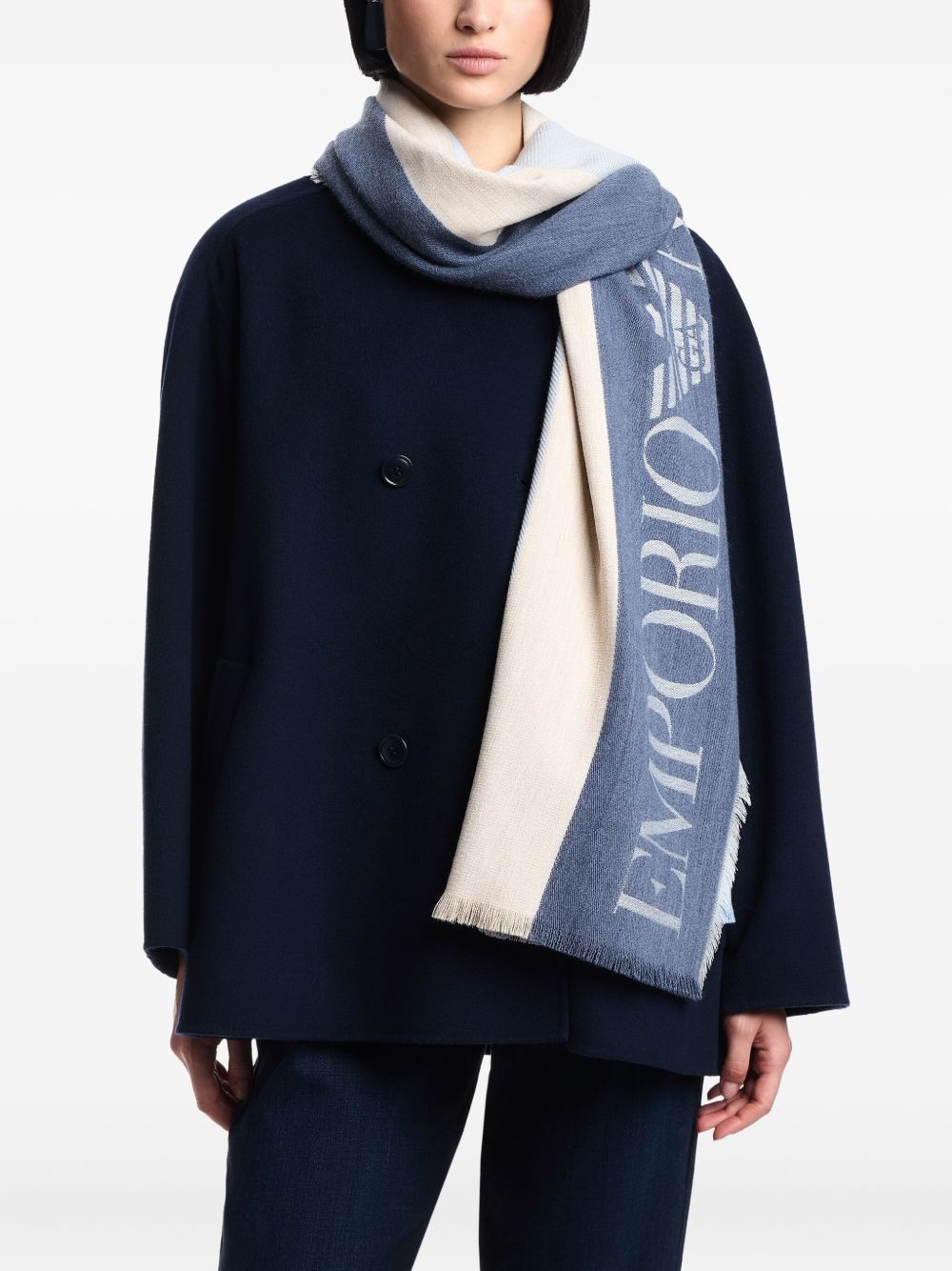 Emporio Armani Stole with multicoloured vertical bands