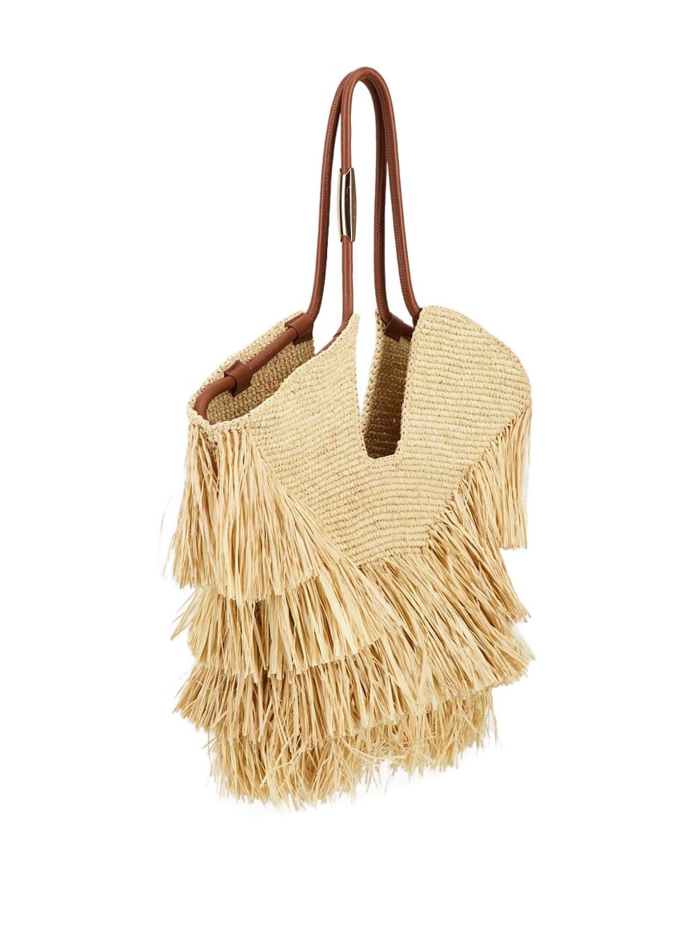 Zimmermann Goldentime medium raffia tote bag