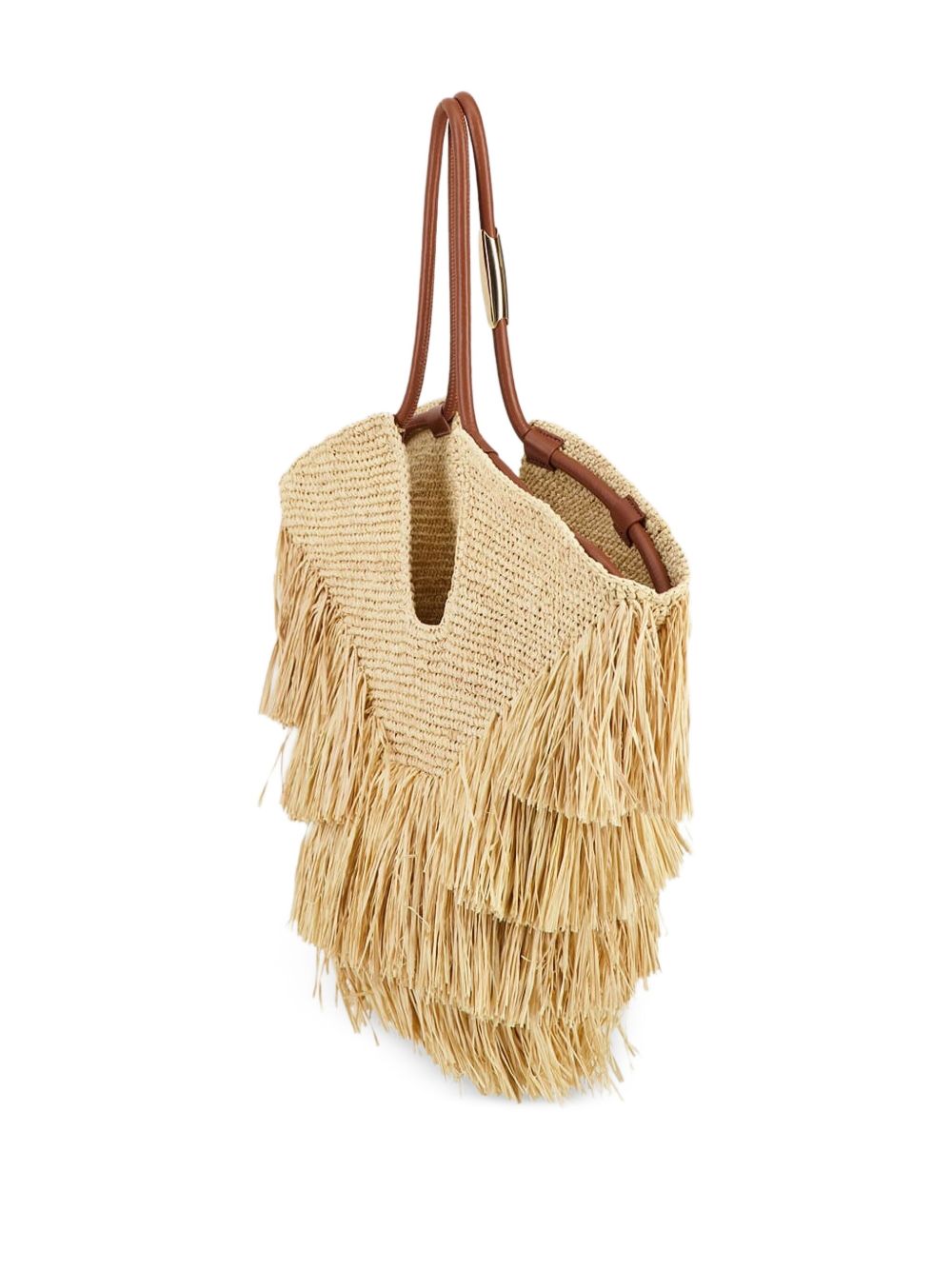 Zimmermann Goldentime medium raffia tote bag