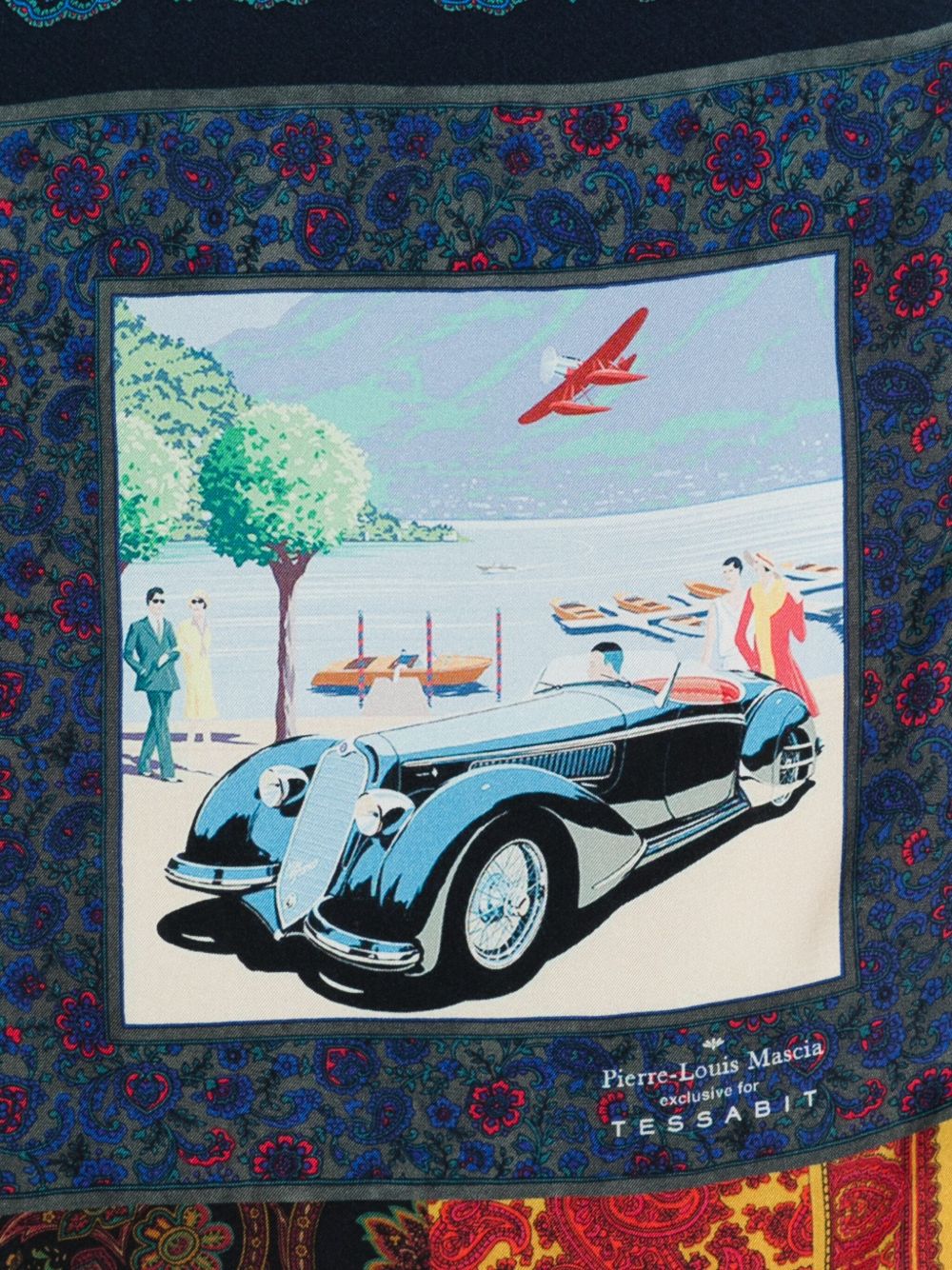 Pierre Louis Mascia Lago di Como silk printed scarf