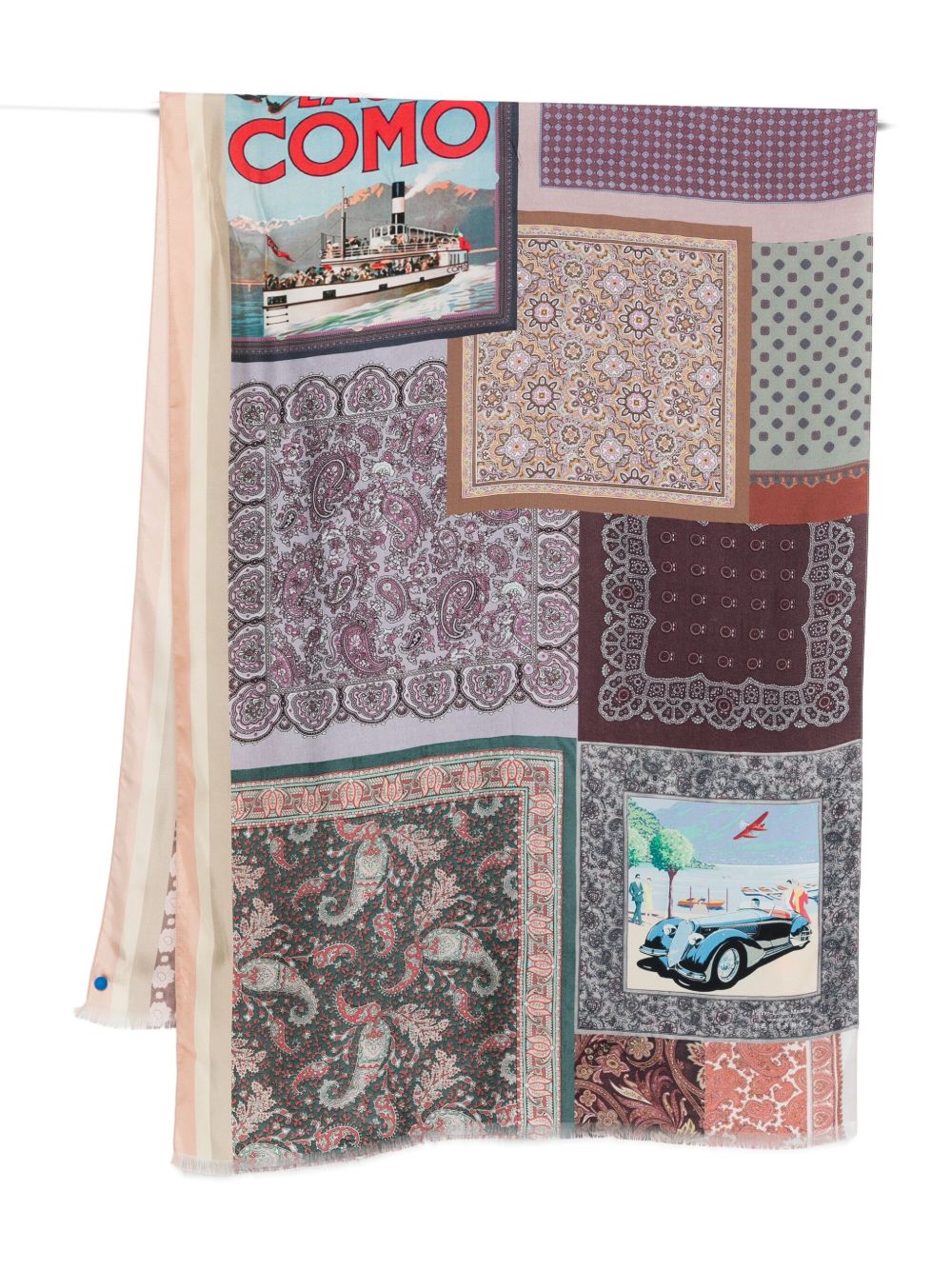 Pierre Louis Mascia Lago di Como silk printed scarf