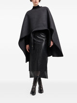 Emporio Armani Capsule Polygon longuette skirt in vegetable nappa leather with laser-cut perforations