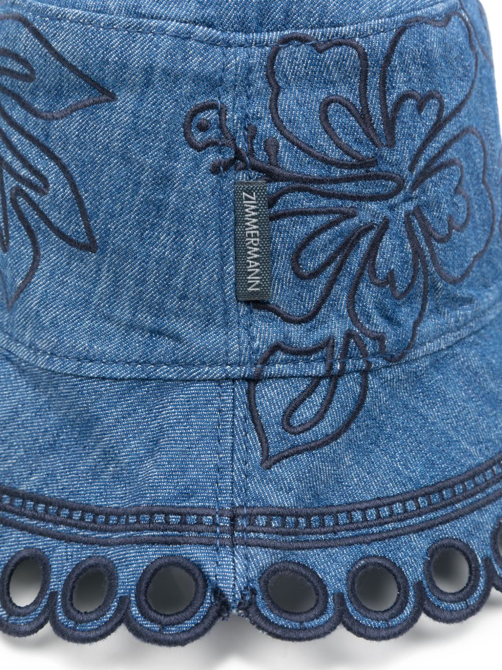 Zimmermann Embroidered denim hat