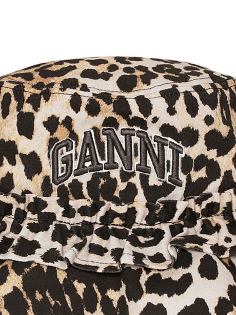 Ganni logo-embroidered Bucket Hat