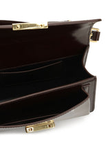 Golden Goose Small Venezia Bag in dark brown leather with gold buckle