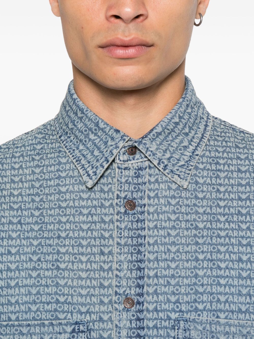 Emporio Armani Shirts Blue