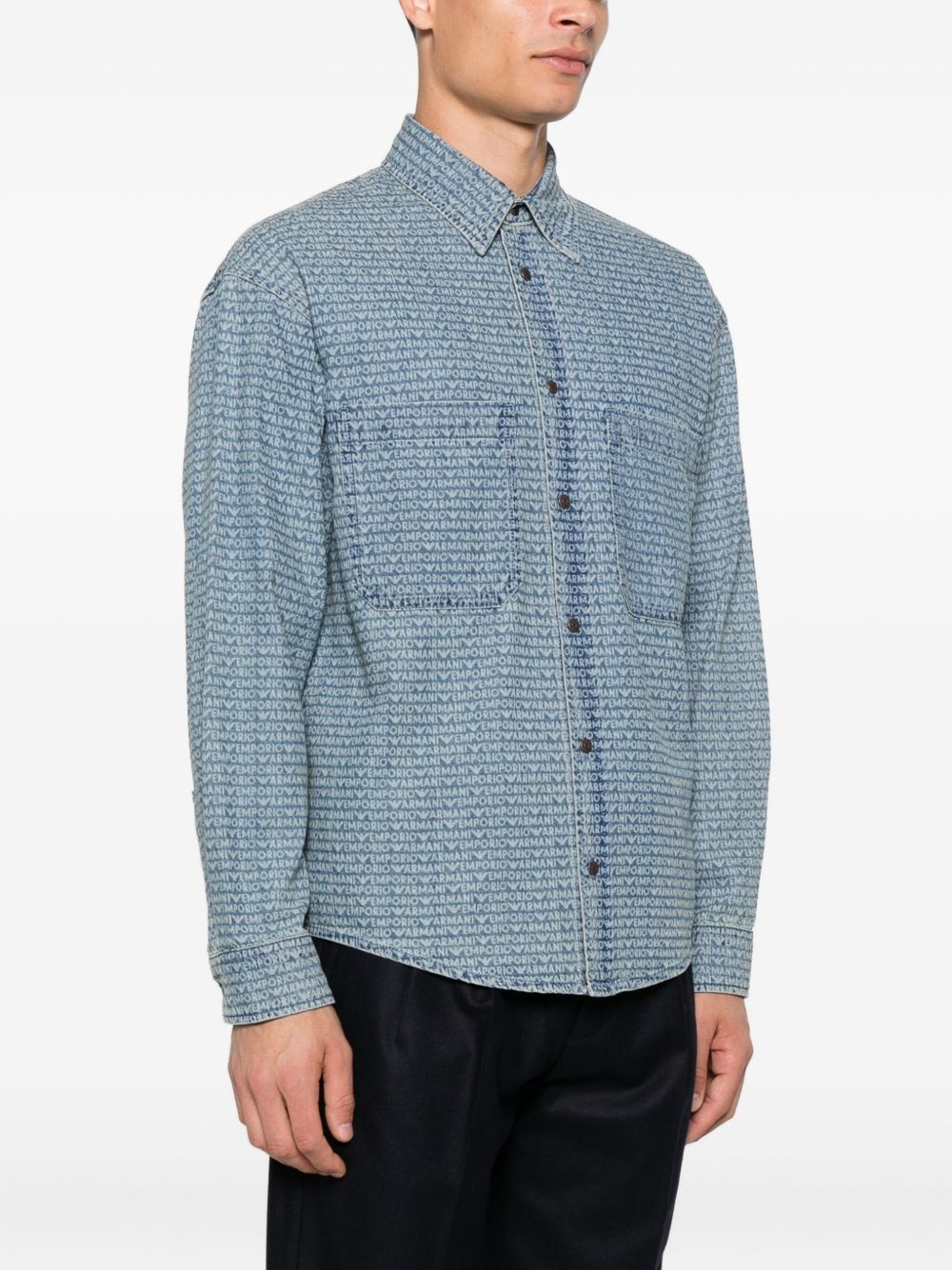 Emporio Armani Shirts Blue