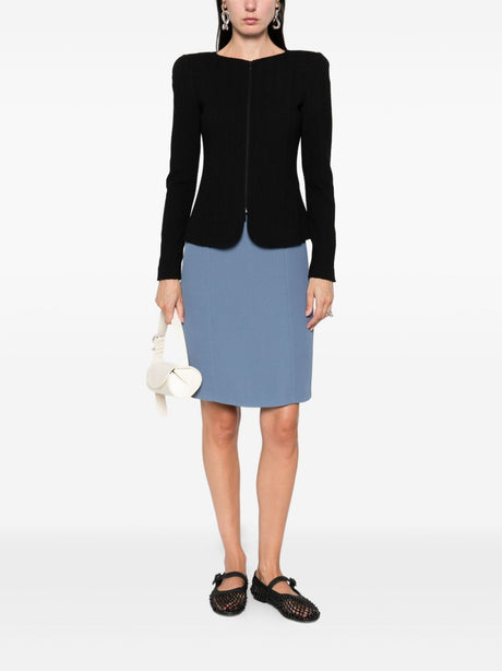 Emporio Armani Chevron-pattern jersey zip-up jacket