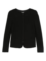 Emporio Armani Chevron-pattern jersey zip-up jacket