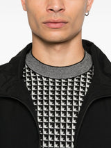 Emporio Armani Virgin wool sweater with jacquard eagle motif