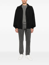 Emporio Armani Virgin wool sweater with jacquard eagle motif