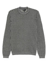 Emporio Armani Virgin wool sweater with jacquard eagle motif