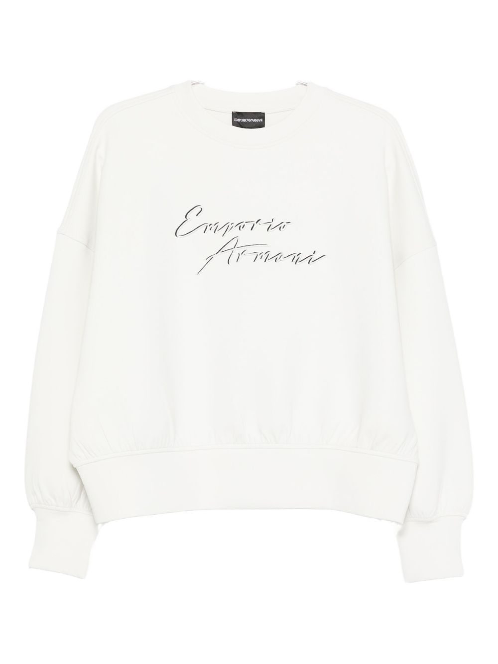 Emporio Armani Crewneck sweatshirt in double jersey with ASV logo embroidery