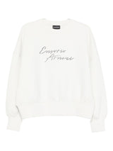 Emporio Armani Crewneck sweatshirt in double jersey with ASV logo embroidery