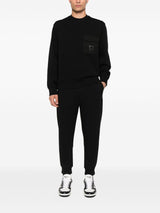 Emporio Armani Double jersey sweatshirt with pocket and ASV logo patch