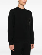 Emporio Armani Double jersey sweatshirt with pocket and ASV logo patch