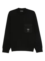 Emporio Armani Double jersey sweatshirt with pocket and ASV logo patch