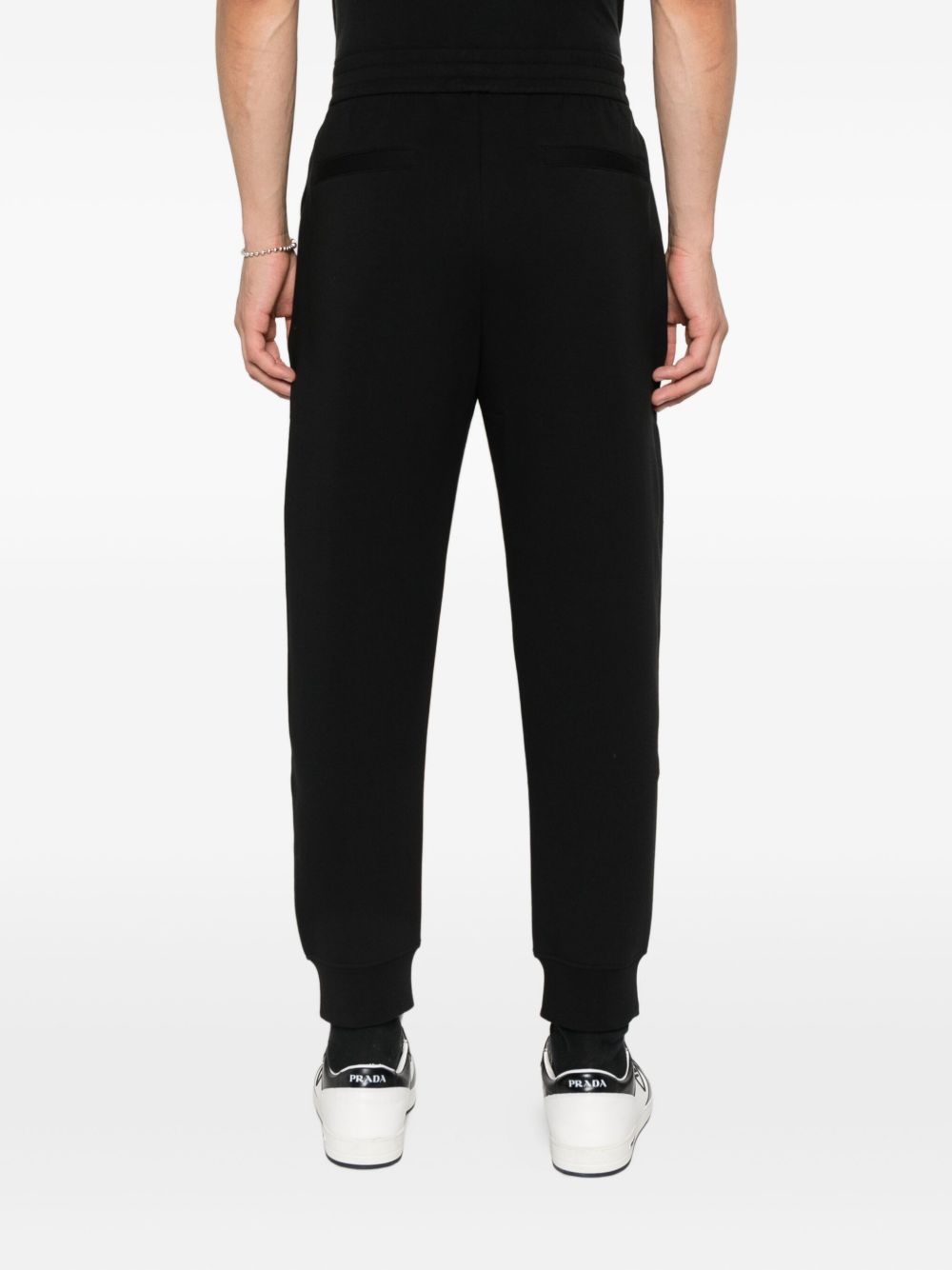 Emporio Armani Logo-embroidered cuffed track pants