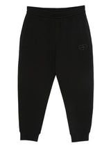Emporio Armani Logo-embroidered cuffed track pants