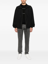 Emporio Armani Virgin wool sweater with jacquard logo