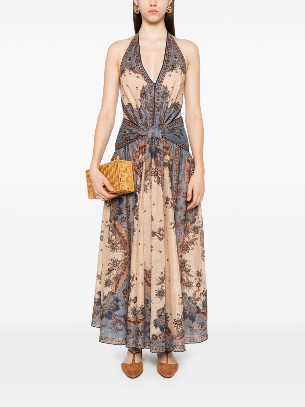 Zimmermann Ascension long cotton dress with print