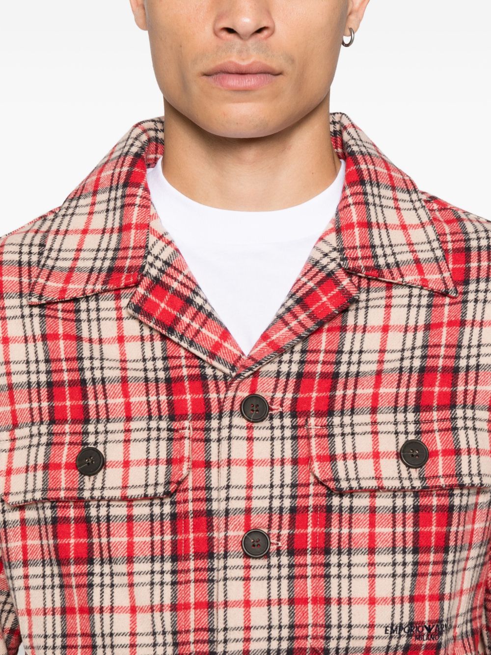 Emporio Armani Checked wool shirt