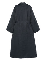 Emporio Armani Striped double-breasted coat