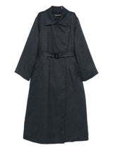 Emporio Armani Striped double-breasted coat