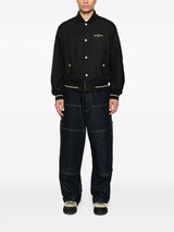 Emporio Armani Logo-embroidered bomber jacket