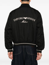 Emporio Armani Logo-embroidered bomber jacket