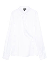 Emporio Armani Wrap-front button-detail blouse