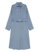 Emporio Armani Belted stand-collar coat