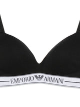 Emporio Armani ASV organic-cotton, padded triangle bra with logo underband