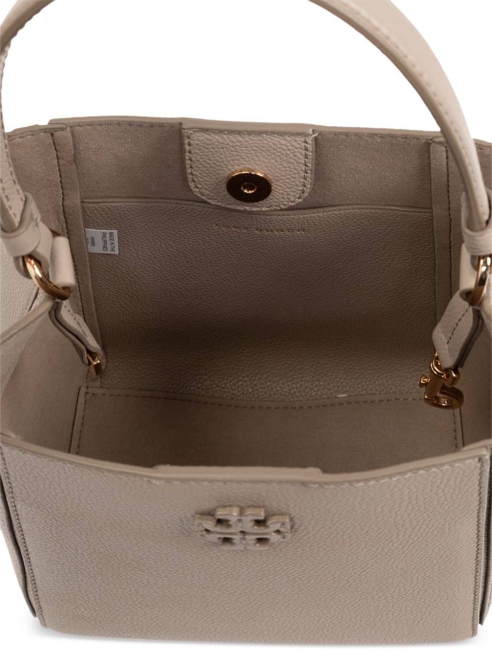 Tory Burch Mcgraw small leather bucket bag