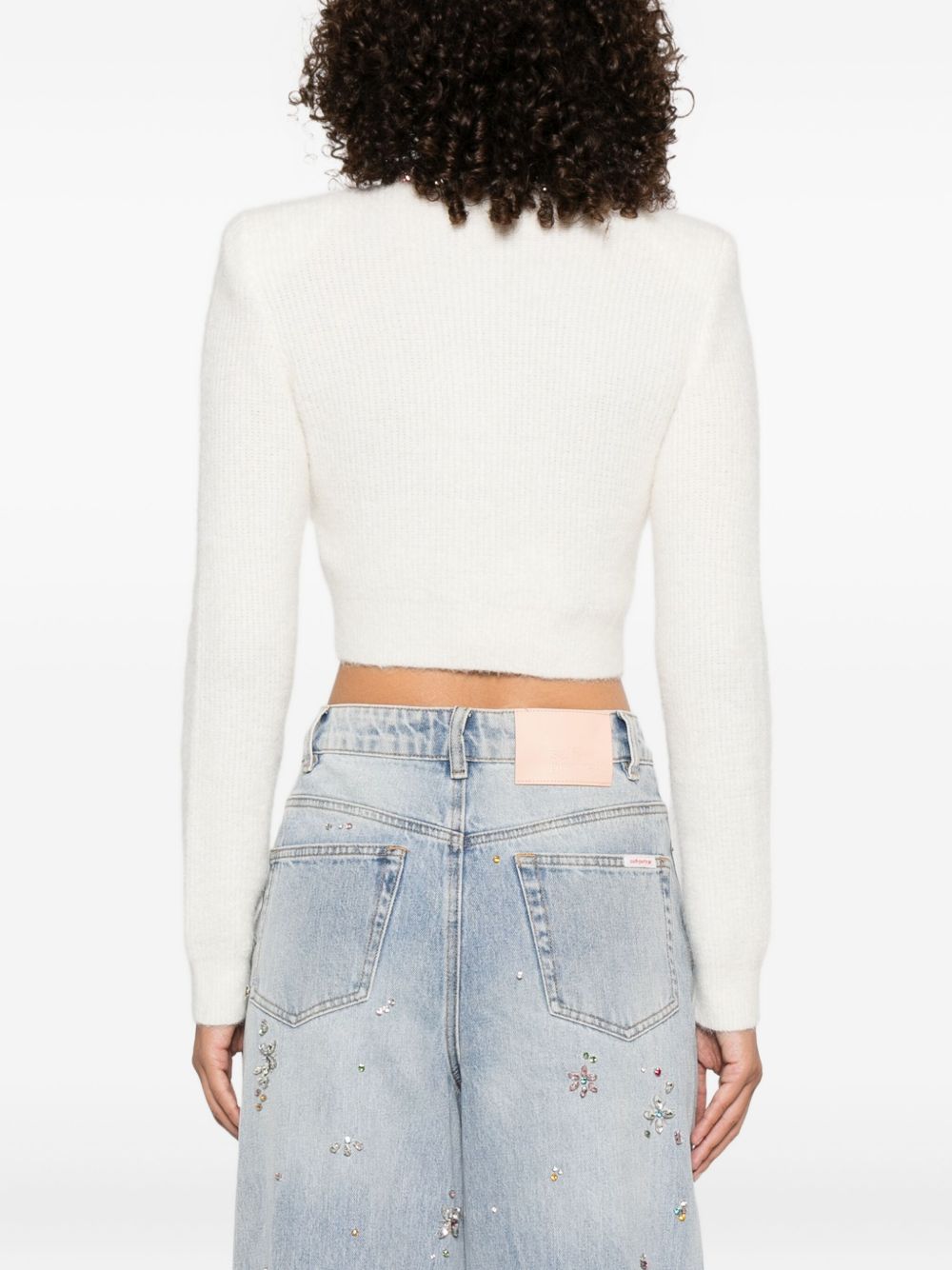 Self-Portrait Buttons-embellished cardigan