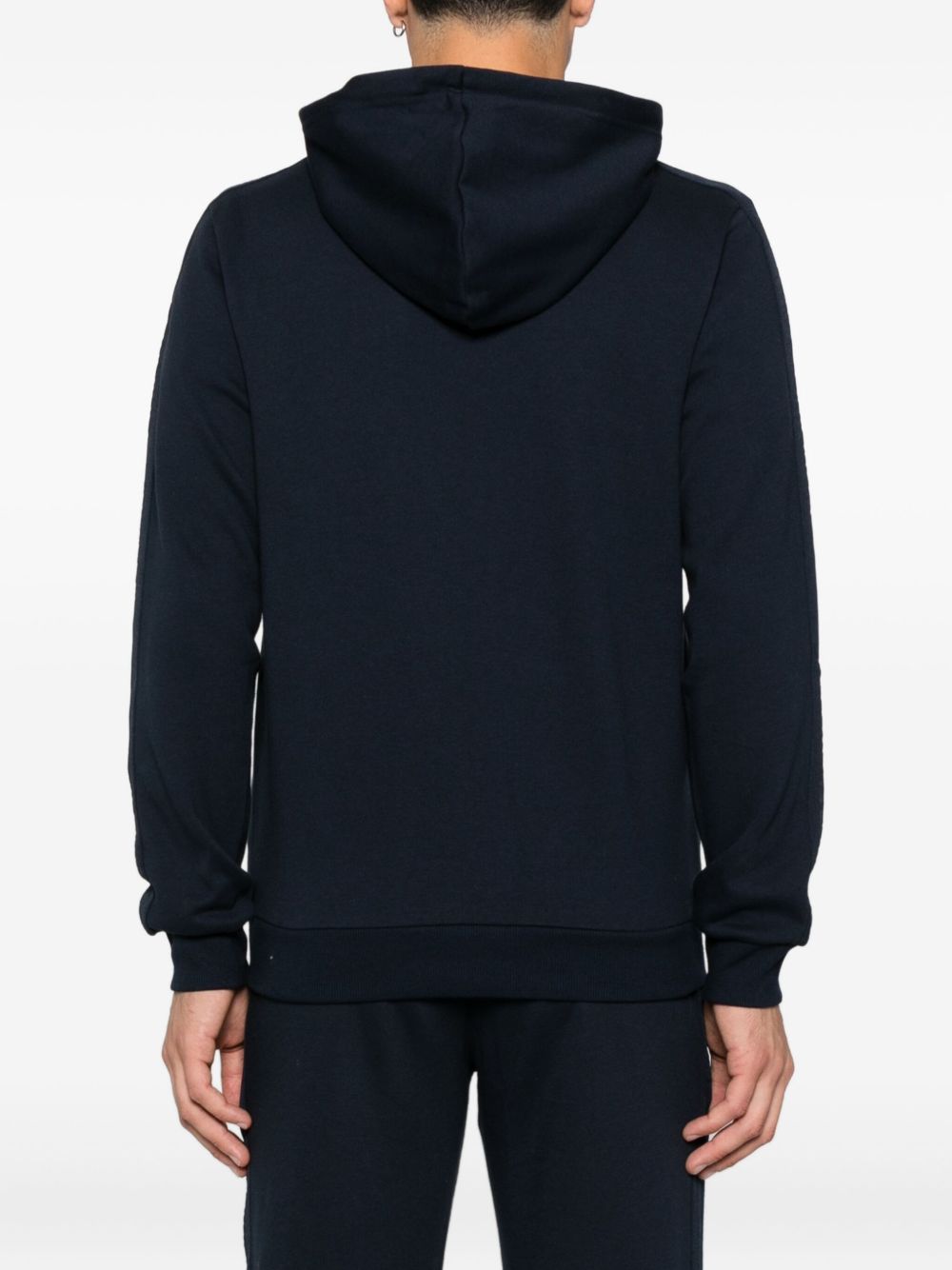 Emporio Armani Logo-detail hooded zip-up sweatshirt