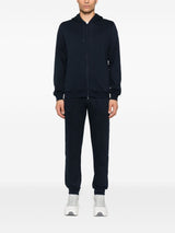 Emporio Armani Logo-detail hooded zip-up sweatshirt