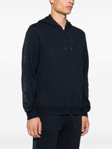 Emporio Armani Logo-detail hooded zip-up sweatshirt